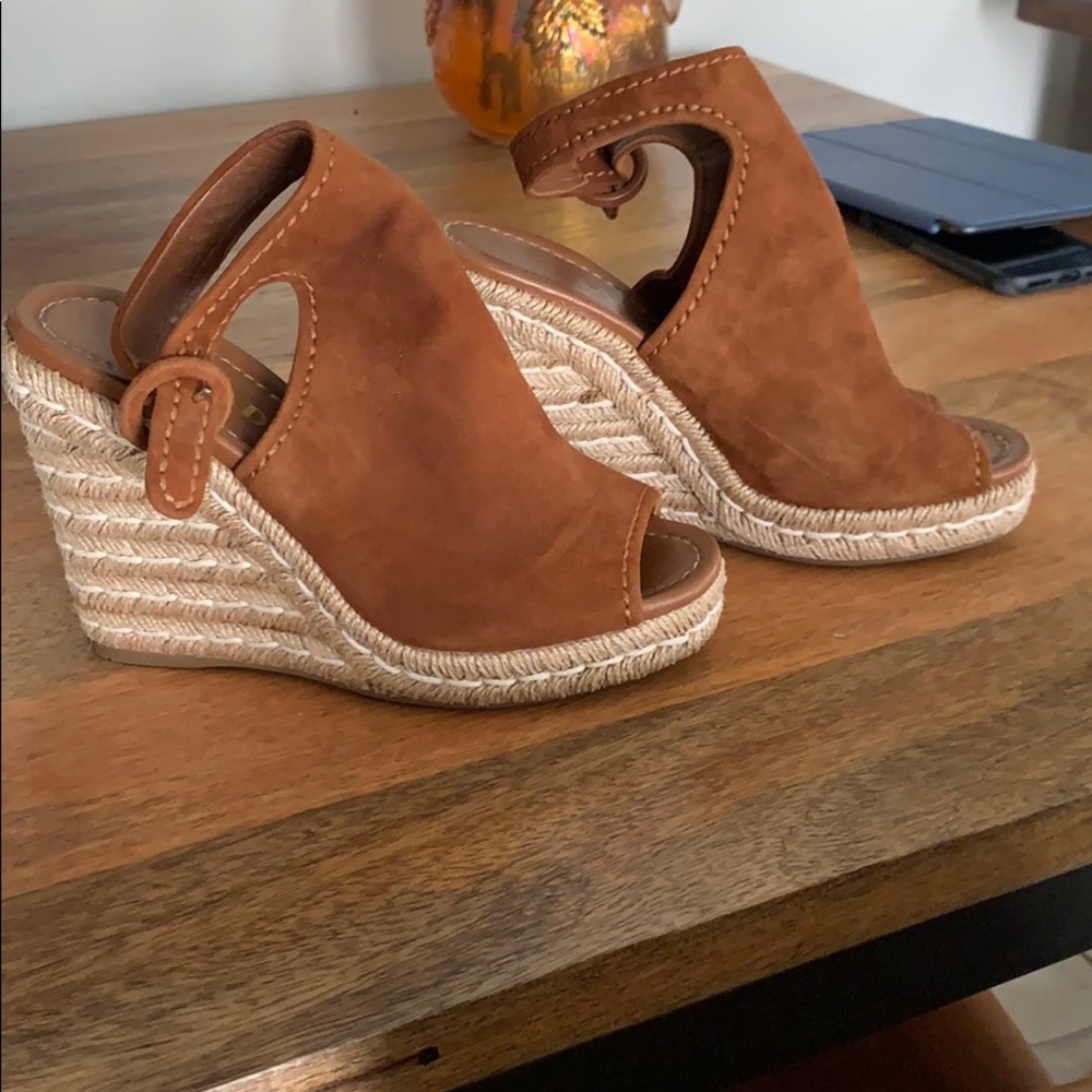 Rust Prada Wedges